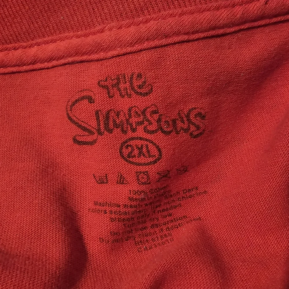 The Simpsons Ralph Wiggum "I Dress Myself" Graphic T-Shirt Red 2XL - Picture 3 of 4
